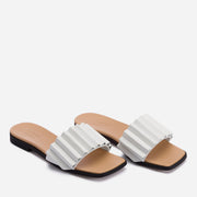 Louise Slide Sandal - White