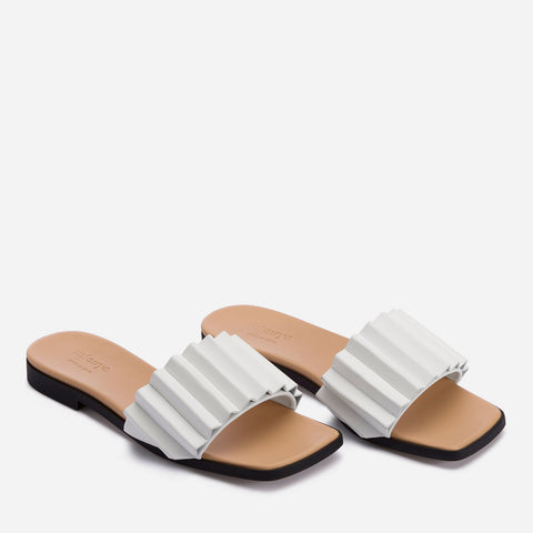 Louise Slide Sandal - White
