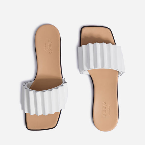 Louise Slide Sandal - White