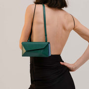 Naomi Long Purse - Lizard Effect Emerald