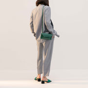 Naomi Long Purse - Lizard Effect Emerald