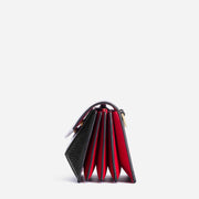 Naomi Long Purse - Lizard Effect Black