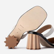 Pleated Heel Mule - Off White