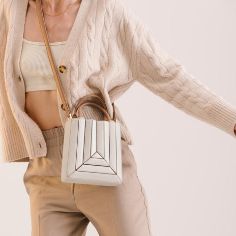 Sera Tall Tote Mini - Off White