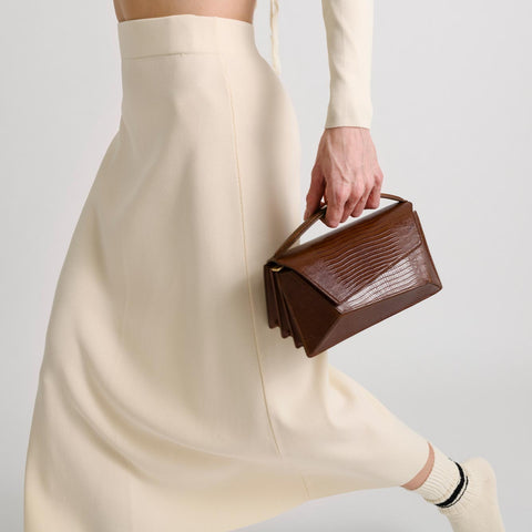 Small Naomi - Lizard Effect Brown