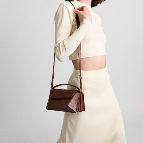 Small Naomi - Lizard Effect Brown